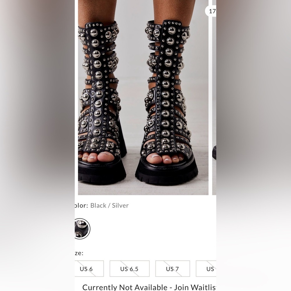Free People Siren Studded Gladiator Sandals Size 7 NEW - Picture 2 of 14